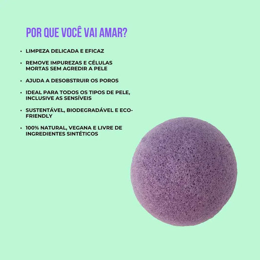Esponja Natural Konjac E Se? Cosméticos — limpeza facial suave para pele sensível