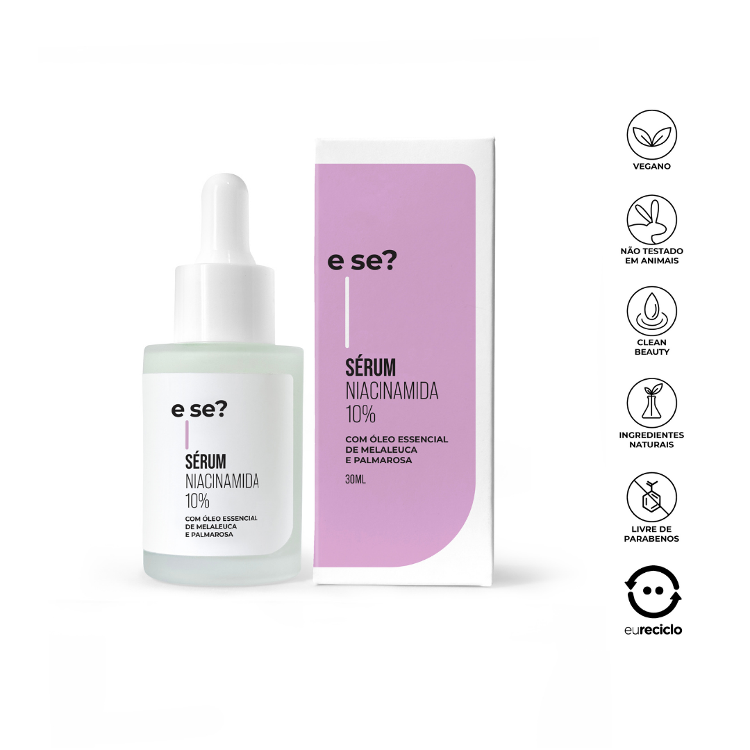 Sérum niacinamida 10% - Tratamento da oleosidade e acne - 30ml