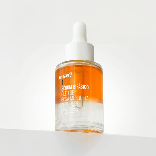 Sérum Bifásico - Óleo de rosa mosqueta + Peptídeos com Niacinamida - 32ml