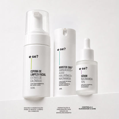 Kit controle total 3 passos E Se? Cosméticos — controla oleosidade e hidrata a pele