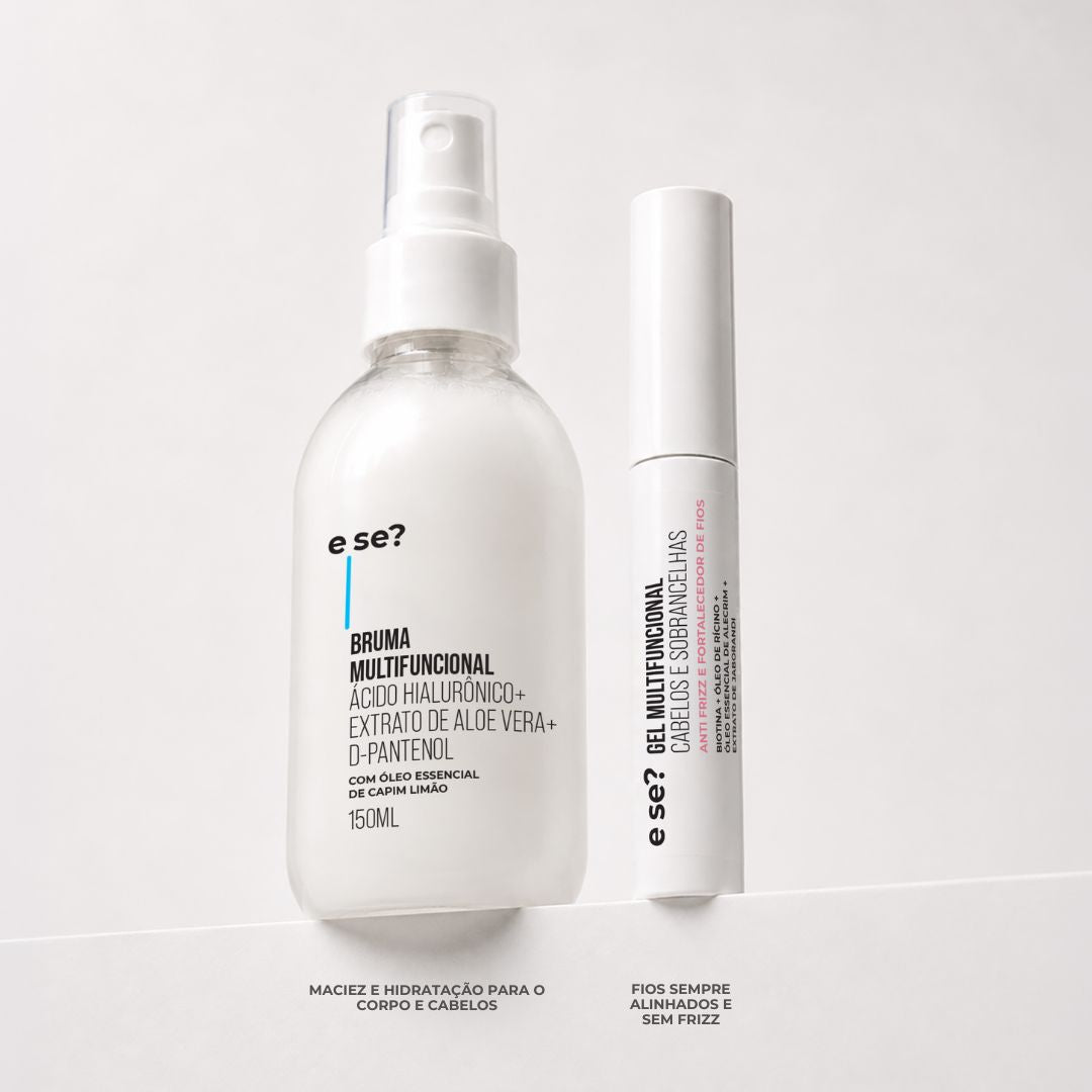 Kit multifuncional E Se? — Gel para cabelos e sobrancelhas 10g e Bruma Multifuncional 150ml