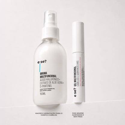 Kit multifuncional E Se? — Gel para cabelos e sobrancelhas 10g e Bruma Multifuncional 150ml