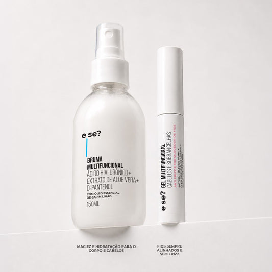 Kit multifuncional E Se? — Gel para cabelos e sobrancelhas 10g e Bruma Multifuncional 150ml