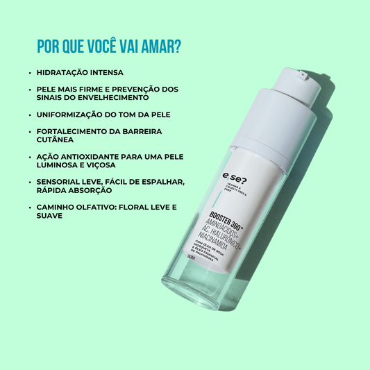 Hidratante Facial Booster 360º - Hidratação intensiva & antissinais  - 30ml