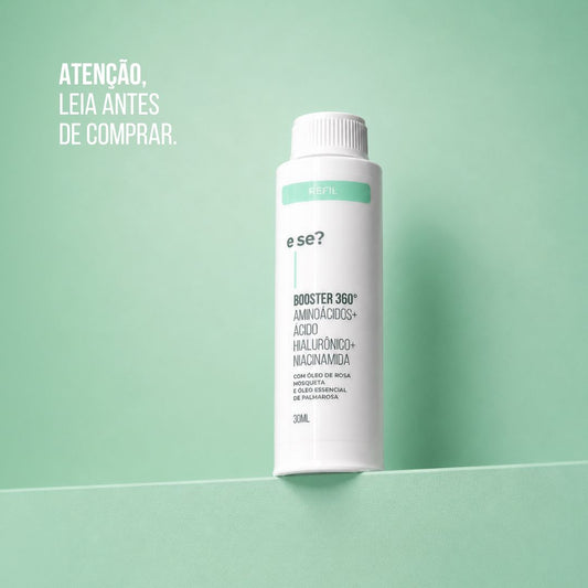 Refil Hidratante Facial Booster 360º E Se? Cosméticos — aminoácidos, ácido hialurônico e niacinamida 30ml