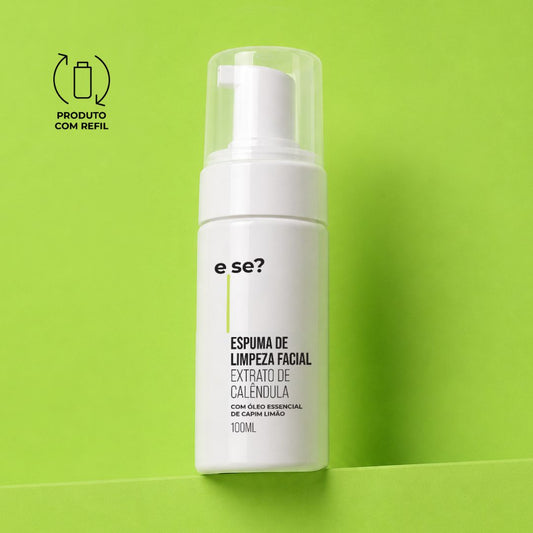 Espuma de Limpeza Facial E Se? Cosméticos — limpeza suave com hidratação para uso diário 100ml