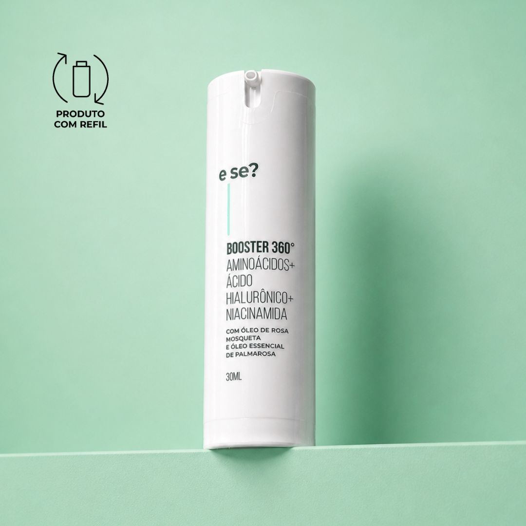 Hidratante Facial Booster 360º E Se? Cosméticos — hidratação essencial e ação antioxidante 30ml