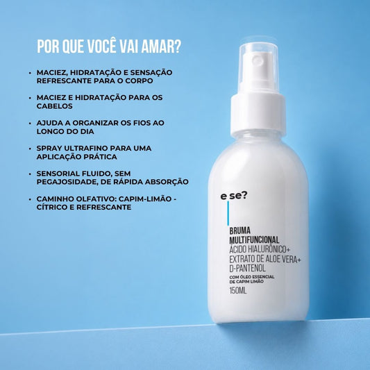 Kit Multifuncional - Controle, hidratação e praticidade para seus fios e sua pele - Gel 10g + Bruma Multifuncional 150ml
