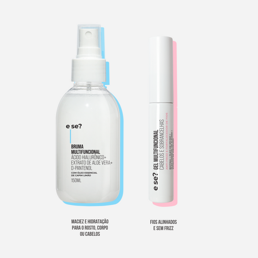 Kit Multifuncional - Controle, hidratação e praticidade para seus fios e sua pele - Gel 10g + Bruma Multifuncional 150ml